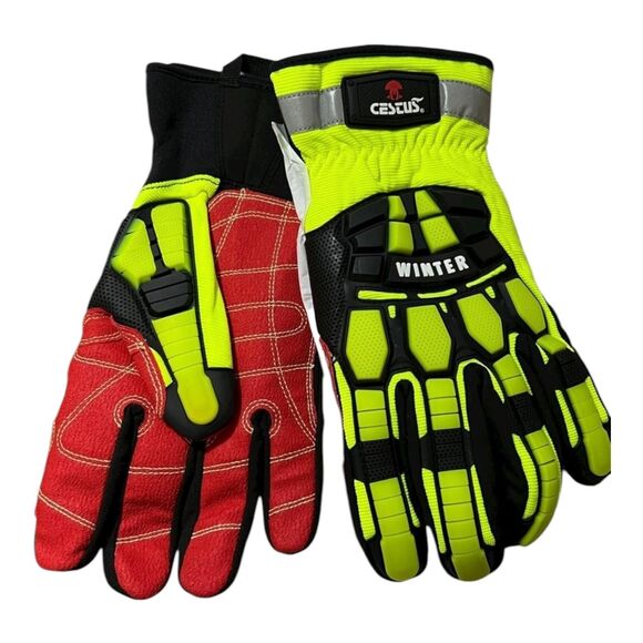 Cestus Deep III Pro Winter Gloves Medium 9 Hi-Vis Impact Work Safety Insulated - Picture 9 of 11